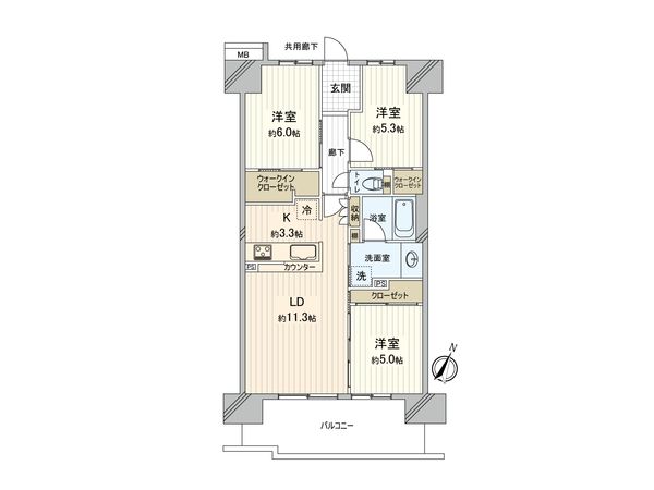 リビオ大宮宮原 間取図(平面図) 間取図(平面図)