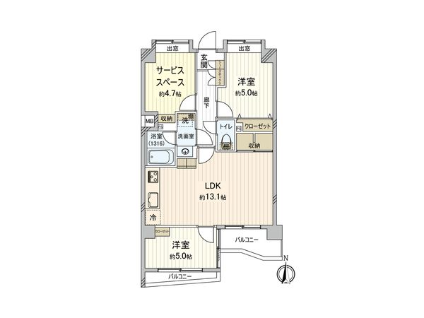 セザールガーデン大宮 間取図(平面図) セザールガーデン大宮 間取図(平面図)