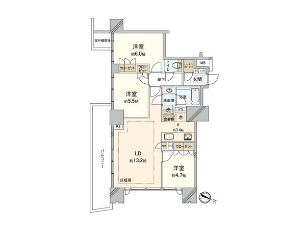 オープンレジデンシア大宮フロント 間取図(平面図) オープンレジデンシア大宮フロント 間取図(平面図)
