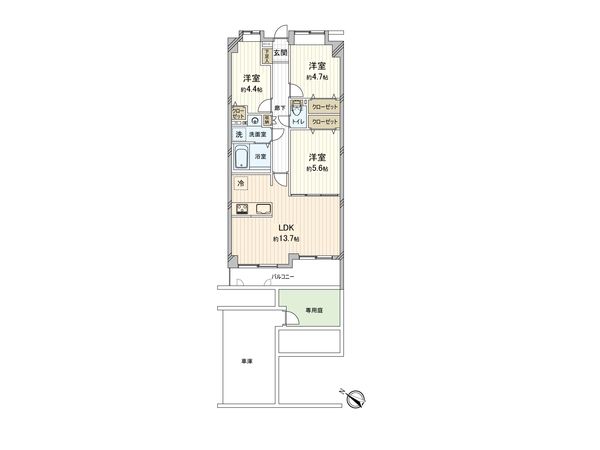 パークハイツ大宮宮原 間取図(平面図) パークハイツ大宮宮原 間取図(平面図)