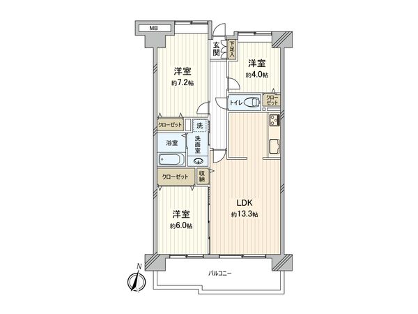 ヴィルヌーブ大宮 間取図(平面図) ヴィルヌーブ大宮 間取図(平面図)