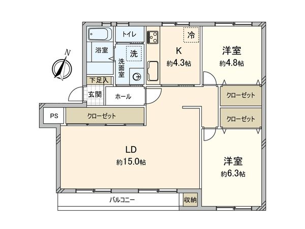 大宮七里グリーンハイツ 7号棟 間取図(平面図)