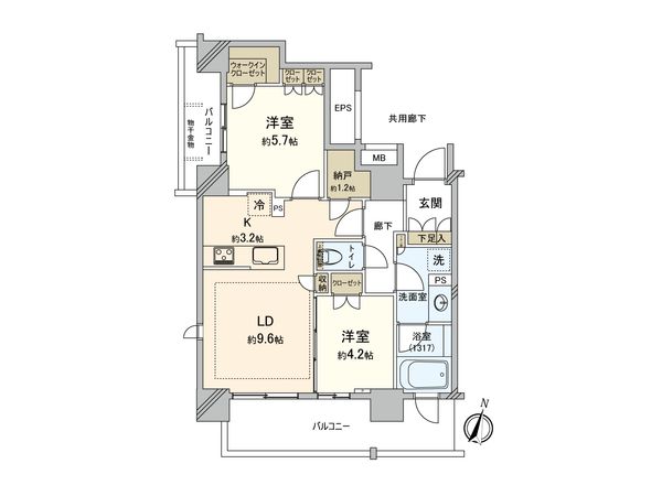 大宮スカイ&スクエア ザ・レジデンス 間取図(平面図) 大宮スカイ&スクエア ザ・レジデンス 間取図(平面図)