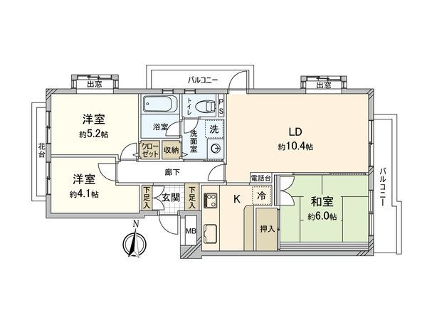 ガーデンテラス寿能台 間取図(平面図) ガーデンテラス寿能台 間取図(平面図)