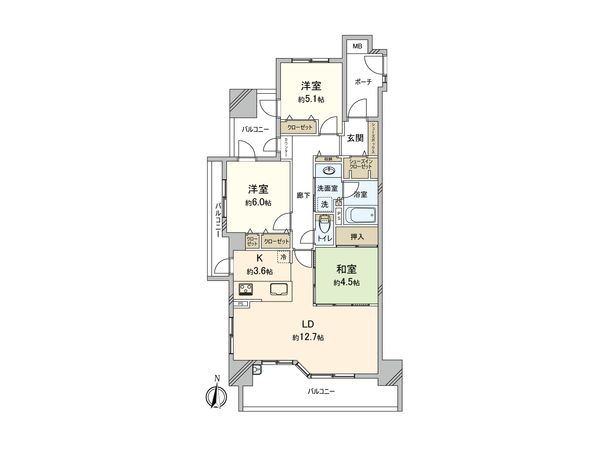コスモ大宮日進ビューステージ 間取図(平面図) コスモ大宮日進ビューステージ 間取図(平面図)