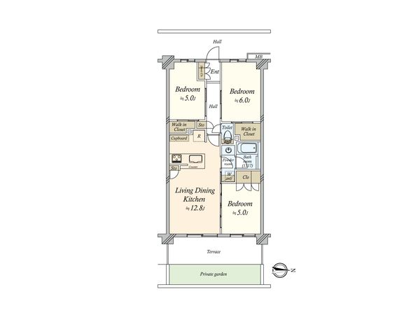 サンクレイドル大宮公園レジデンス 間取図(平面図) サンクレイドル大宮公園レジデンス 間取図(平面図)