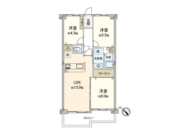 ラミーユ大宮ハイライズ 一番館 間取図(平面図) ラミーユ大宮ハイライズ 一番館 間取図(平面図)