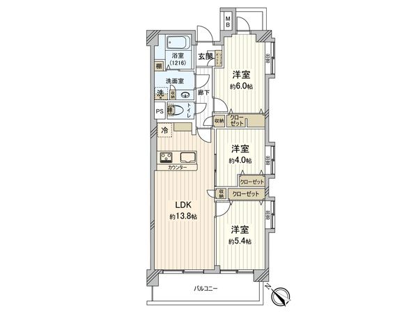 大宮土呂第2ローヤルコーポ 間取図(平面図)
