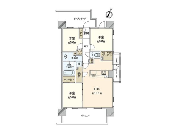 プラウド宮原ガーデニア 間取図(平面図) プラウド宮原ガーデニア 間取図(平面図)