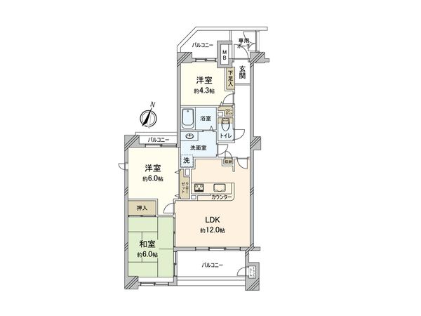 ネオステージ大宮 間取図(平面図)