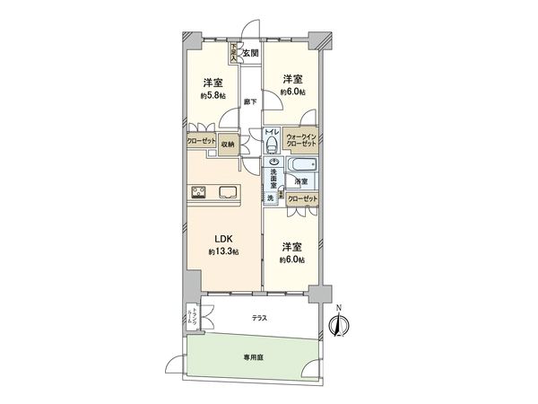 プレシス戸田 間取図(平面図)