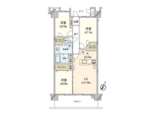 ガーデンアクシス 間取図(平面図)