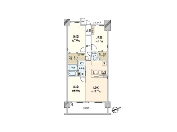 ウィズ大宮二番館 間取図(平面図) ウィズ大宮二番館 間取図(平面図)