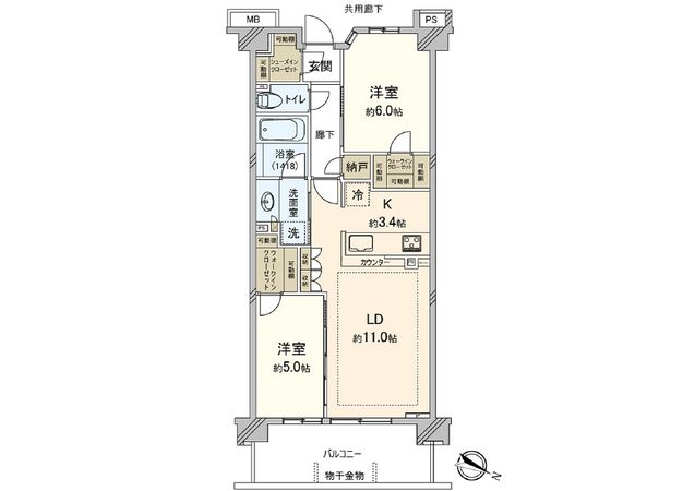 クラッシィハウス大宮植竹町 間取図(平面図) クラッシィハウス大宮植竹町 間取図(平面図)