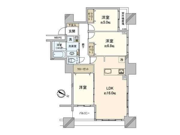 S4-Tower 間取図(平面図) S4-Tower 間取図(平面図)