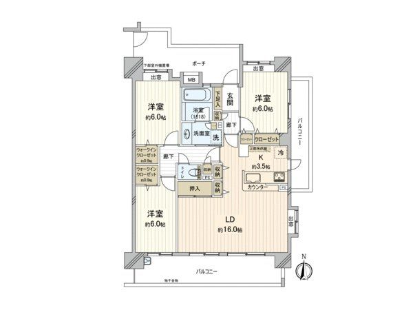 ウィズ大宮二番館 間取図(平面図)