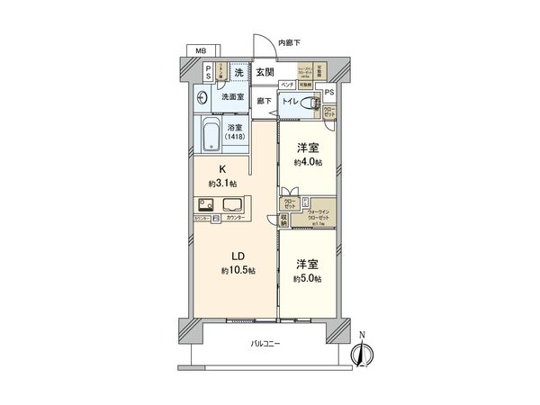 デュオセーヌ大宮 間取図(平面図) デュオセーヌ大宮 間取図(平面図)