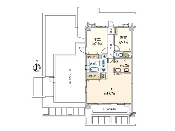 エクセル大宮東 1番館 間取図(平面図)