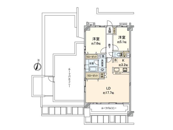 エクセル大宮東 1番館 間取図(平面図) エクセル大宮東 1番館 間取図(平面図)