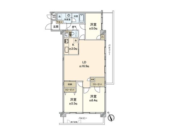 花崎駅前ダイカンプラザ 間取図(平面図) 花崎駅前ダイカンプラザ 間取図(平面図)