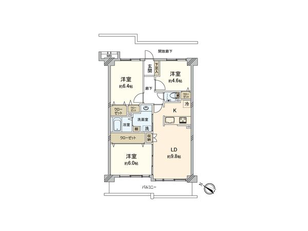 ラミーユ大宮ハイライズ 一番館(ソレール棟) 間取図(平面図) ラミーユ大宮ハイライズ 一番館(ソレール棟) 間取図(平面図)