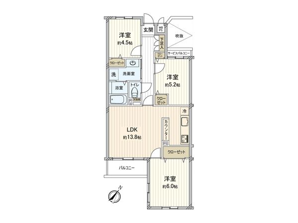 コスモ大宮宮原 間取図(平面図) コスモ大宮宮原 間取図(平面図)