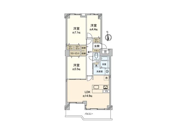 ベルヴィル大宮 B棟 間取図(平面図) ベルヴィル大宮 B棟 間取図(平面図)