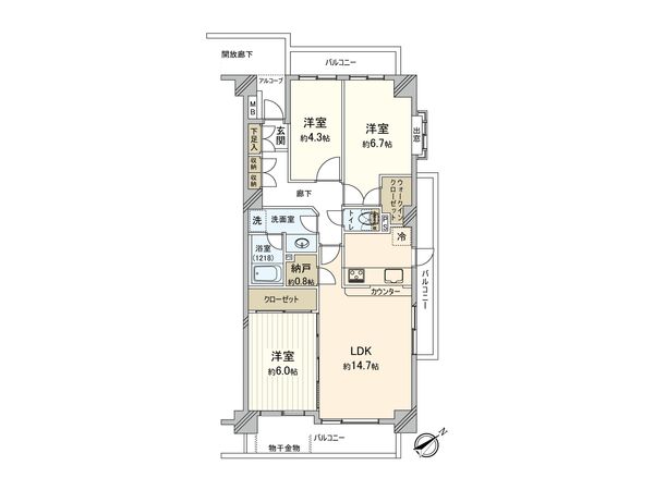 上尾パーク・ホームズ 間取図(平面図) 上尾パーク・ホームズ 間取図(平面図)