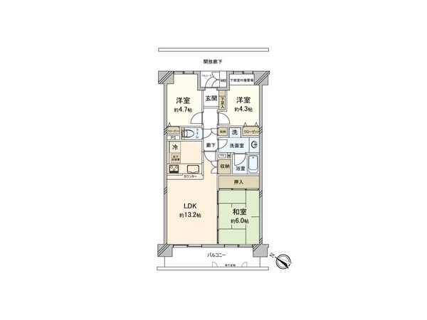 ファミール大宮宮原壱番館 間取図(平面図)