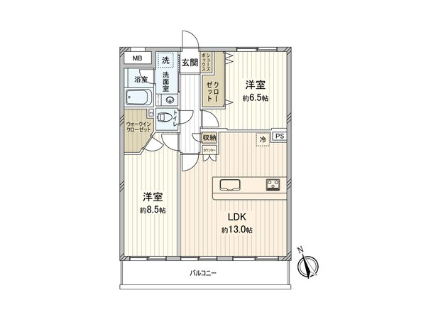 ウィンベルコーラス大宮第2 間取図(平面図) ウィンベルコーラス大宮第2 間取図(平面図)