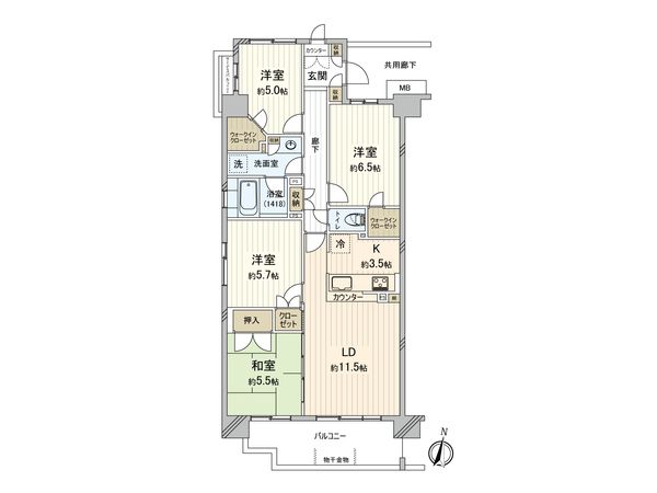 ブリリアンコート大宮日進 間取図(平面図)