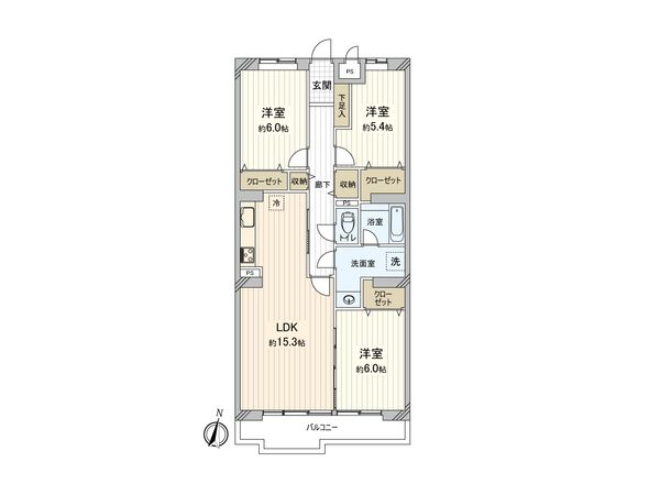 ライオンズマンション大宮指扇第2 間取図(平面図) ライオンズマンション大宮指扇第2 間取図(平面図)