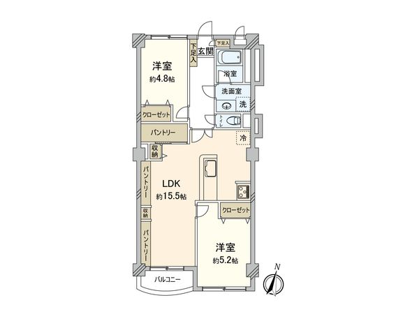 松栄上落合マンション 間取図(平面図) 松栄上落合マンション 間取図(平面図)