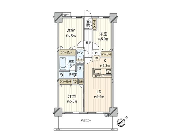 日神パレステージさいたま新都心 間取図(平面図) 日神パレステージさいたま新都心 間取図(平面図)