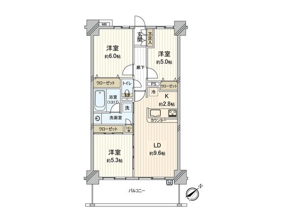 日神パレステージさいたま新都心 間取図(平面図) 日神パレステージさいたま新都心 間取図(平面図)