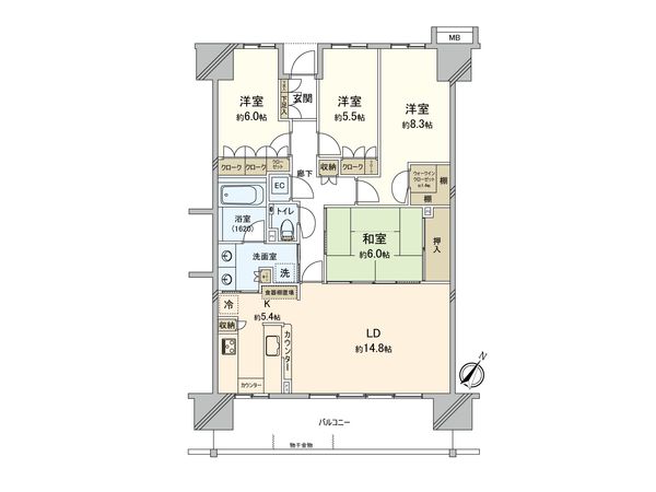 パークシティさいたま北ガーデンレジデンス 間取図(平面図)