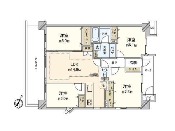 ガーデンアクシス 間取図(平面図) ガーデンアクシス 間取図(平面図)