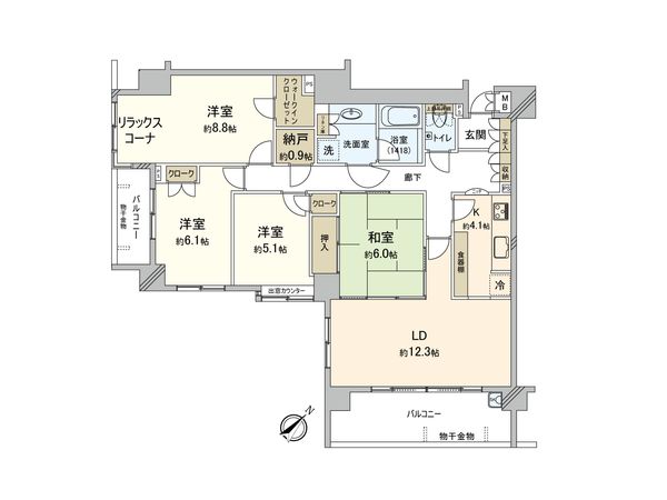 大宮パーク・ホームズ シティコート 間取図(平面図)