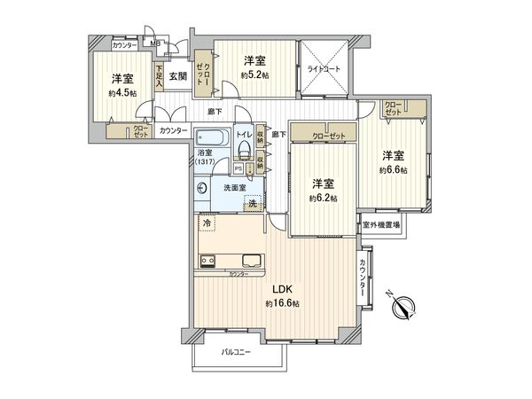 ルネ大宮コートハウス 間取図(平面図)
