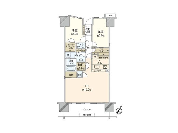 パークシティさいたま北ガーデンレジデンス 間取図(平面図)