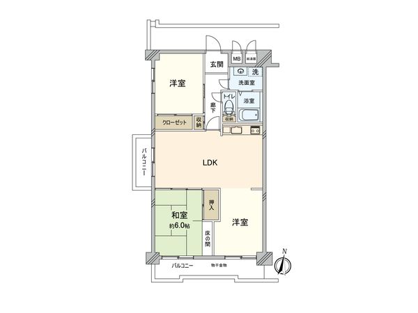 グランドシティ大宮 ウエストタワー 間取図(平面図)