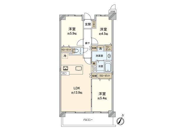 大宮宮原ローヤルコーポ 間取図(平面図) 大宮宮原ローヤルコーポ 間取図(平面図)