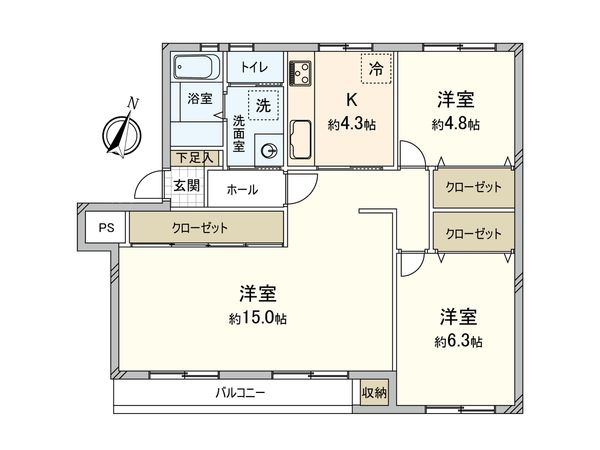 大宮七里グリーンハイツ 7号棟 間取図(平面図) 大宮七里グリーンハイツ 7号棟 間取図(平面図)