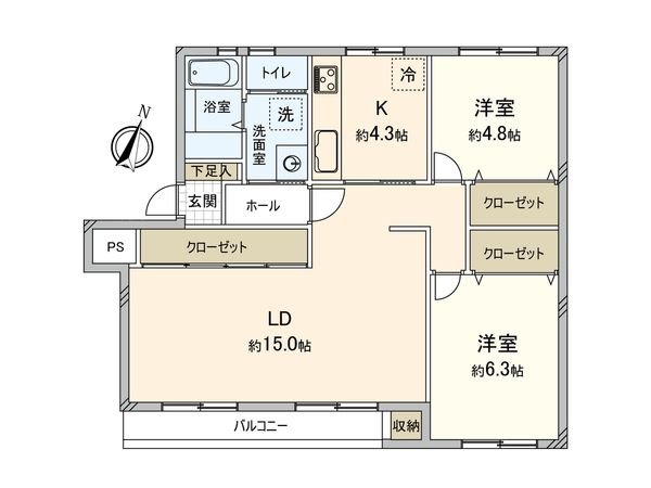 大宮七里グリーンハイツ 7号棟 間取図(平面図)