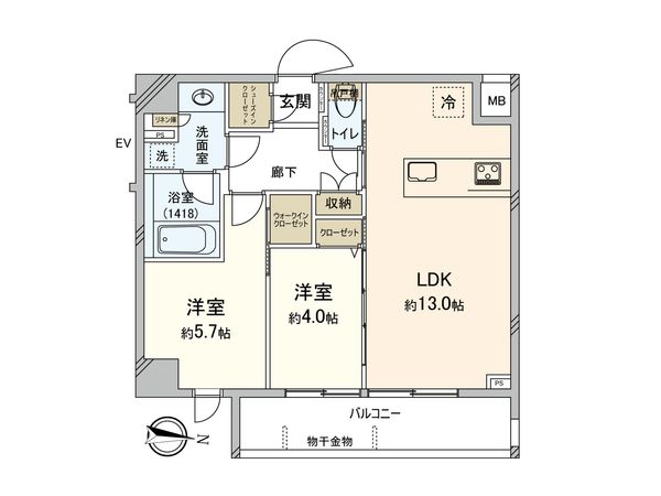 ヴァースクレイシアIDZ大宮 間取図(平面図)