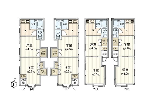 川口市芝中田1丁目 アパート 間取図(平面図) 川口市芝中田1丁目 アパート 間取図(平面図)