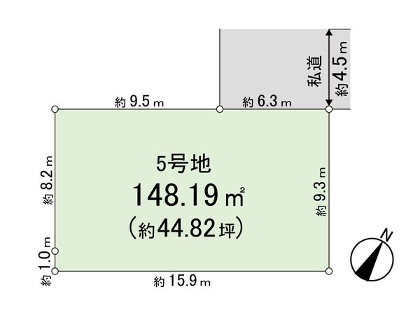 鴻巣市松原3丁目 5号地 区画図 鴻巣市松原3丁目 5号地 区画図
