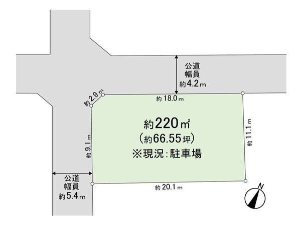 上尾市柏座4丁目 区画図
