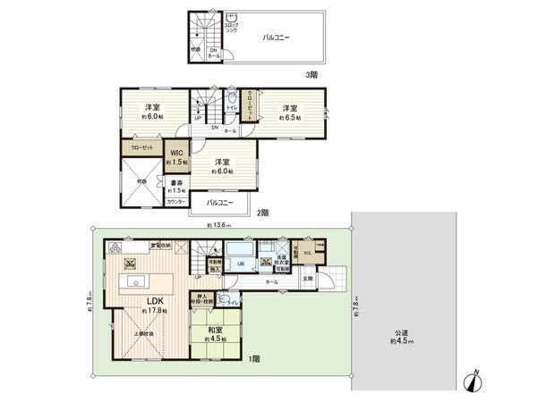 桶川市末広1丁目 間取図(平面図) 桶川市末広1丁目 間取図(平面図)