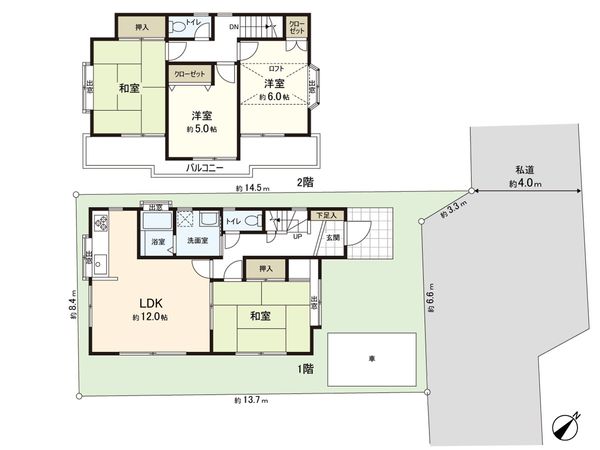 桶川市大字坂田 間取図(平面図) 桶川市大字坂田 間取図(平面図)